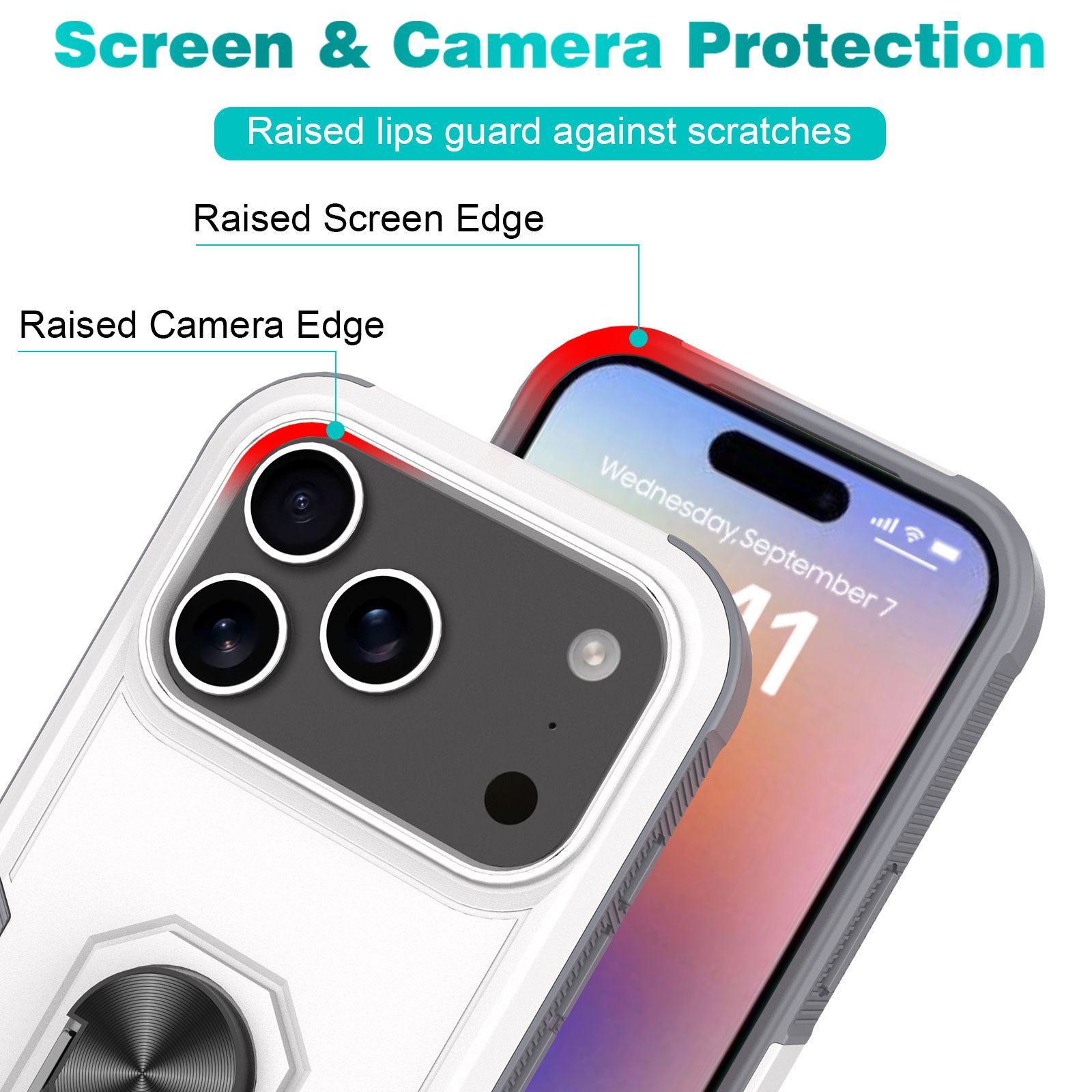 Apex Grip Dual Layer Rugged Case with Ring Kickstand — 97