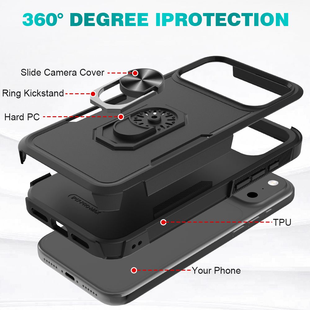 Apex Grip Dual Layer Rugged Case with Ring Kickstand — 130
