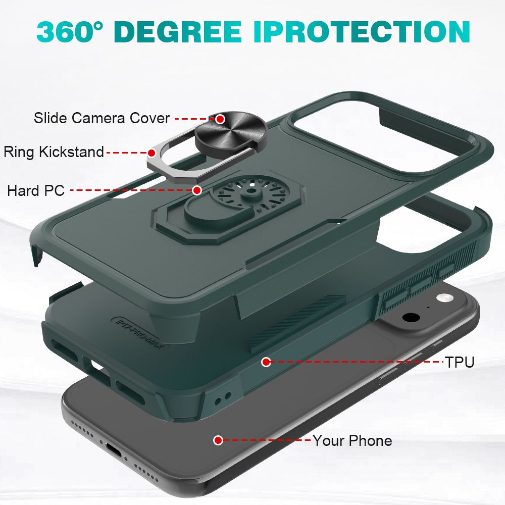 Apex Grip Dual Layer Rugged Case with Ring Kickstand — 154