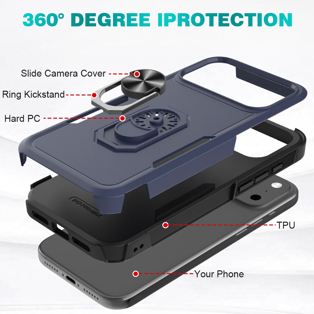 Apex Grip Dual Layer Rugged Case with Ring Kickstand — 139