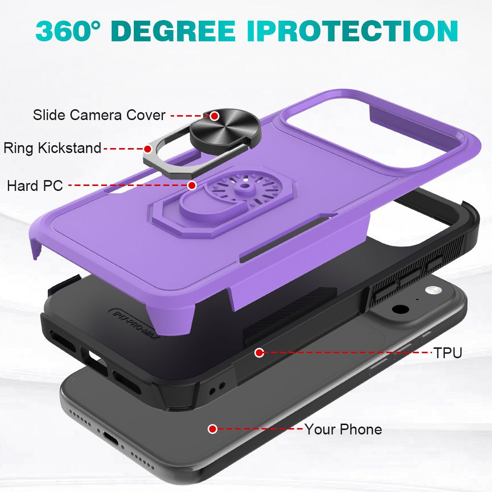 Apex Grip Dual Layer Rugged Case with Ring Kickstand — 144