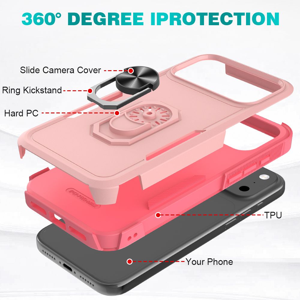Apex Grip Dual Layer Rugged Case with Ring Kickstand — 206