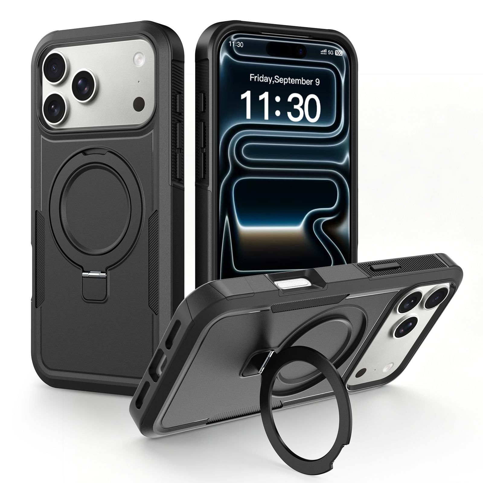 Apex Grip Dual Layer Rugged Case with Ring Kickstand — 211