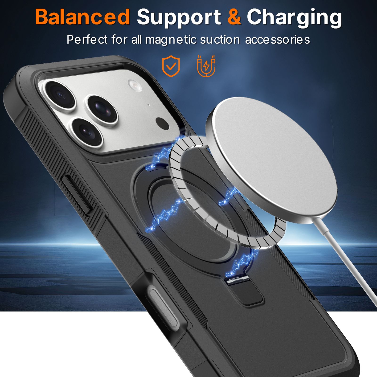 Apex Grip Dual Layer Rugged Case with Ring Kickstand — 216