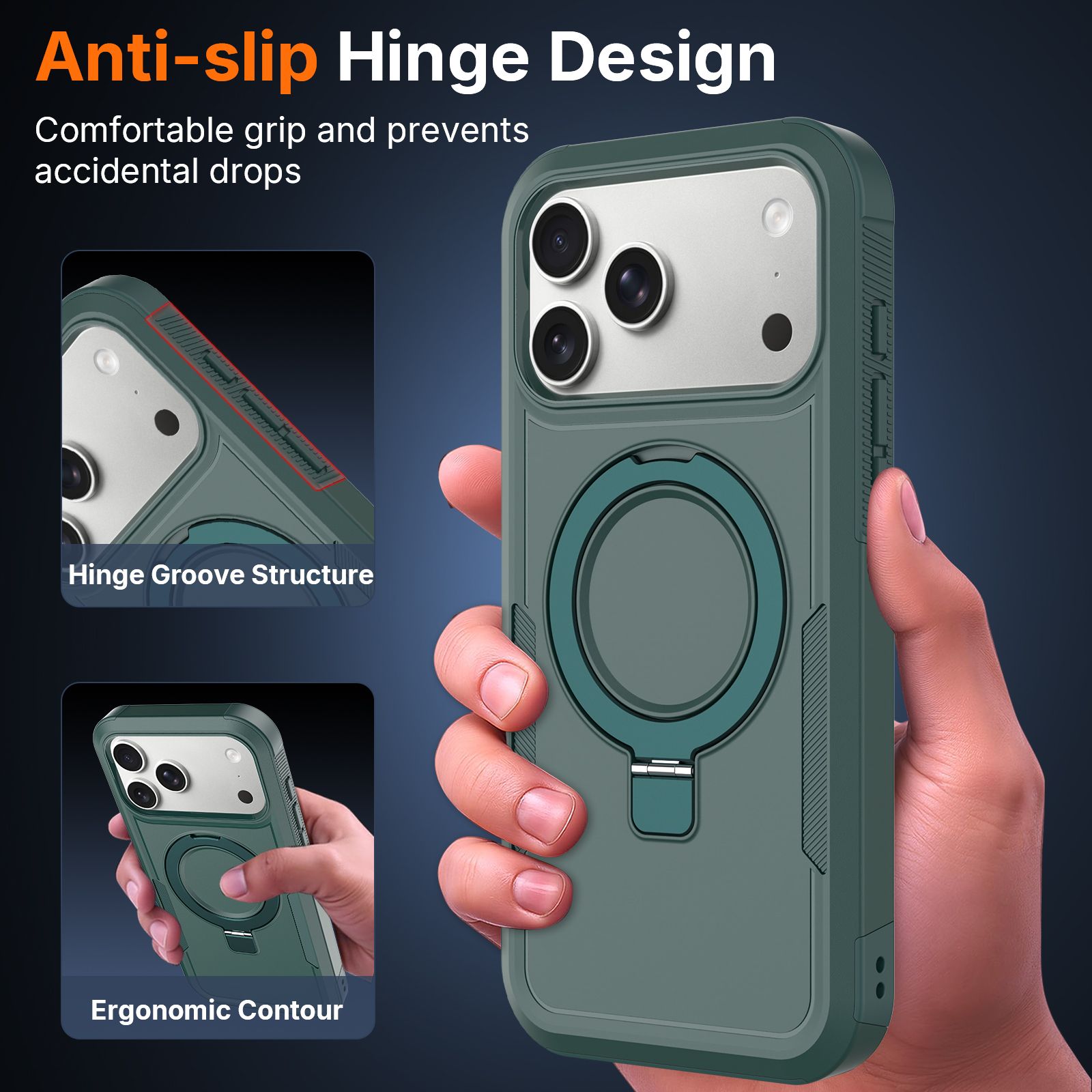 Apex Grip Dual Layer Rugged Case with Ring Kickstand — 249
