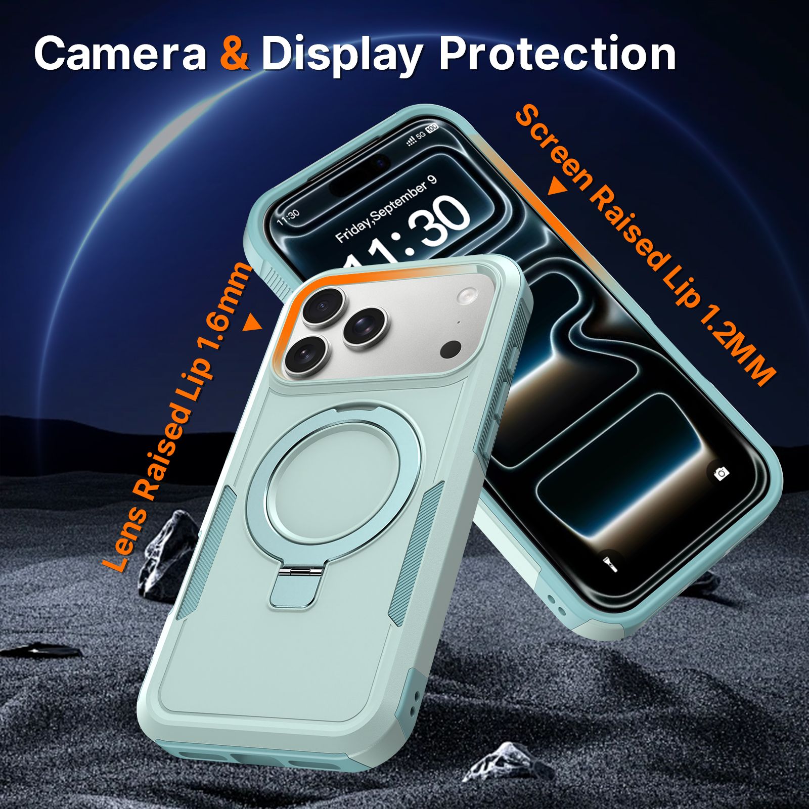 Apex Grip Dual Layer Rugged Case with Ring Kickstand — 261