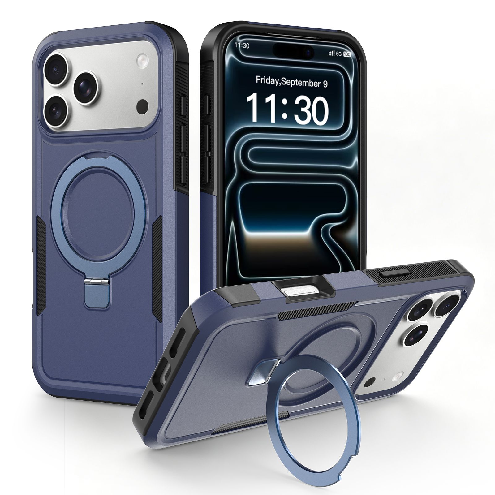 Apex Grip Dual Layer Rugged Case with Ring Kickstand — 227