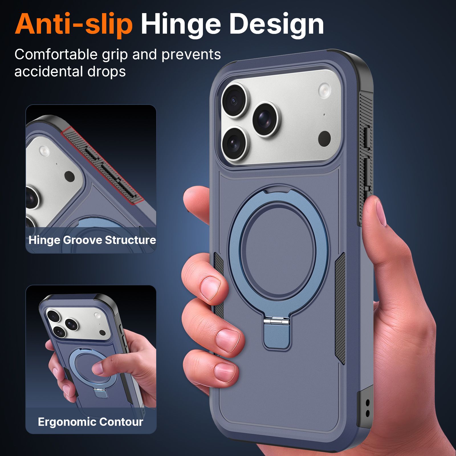 Apex Grip Dual Layer Rugged Case with Ring Kickstand — 228