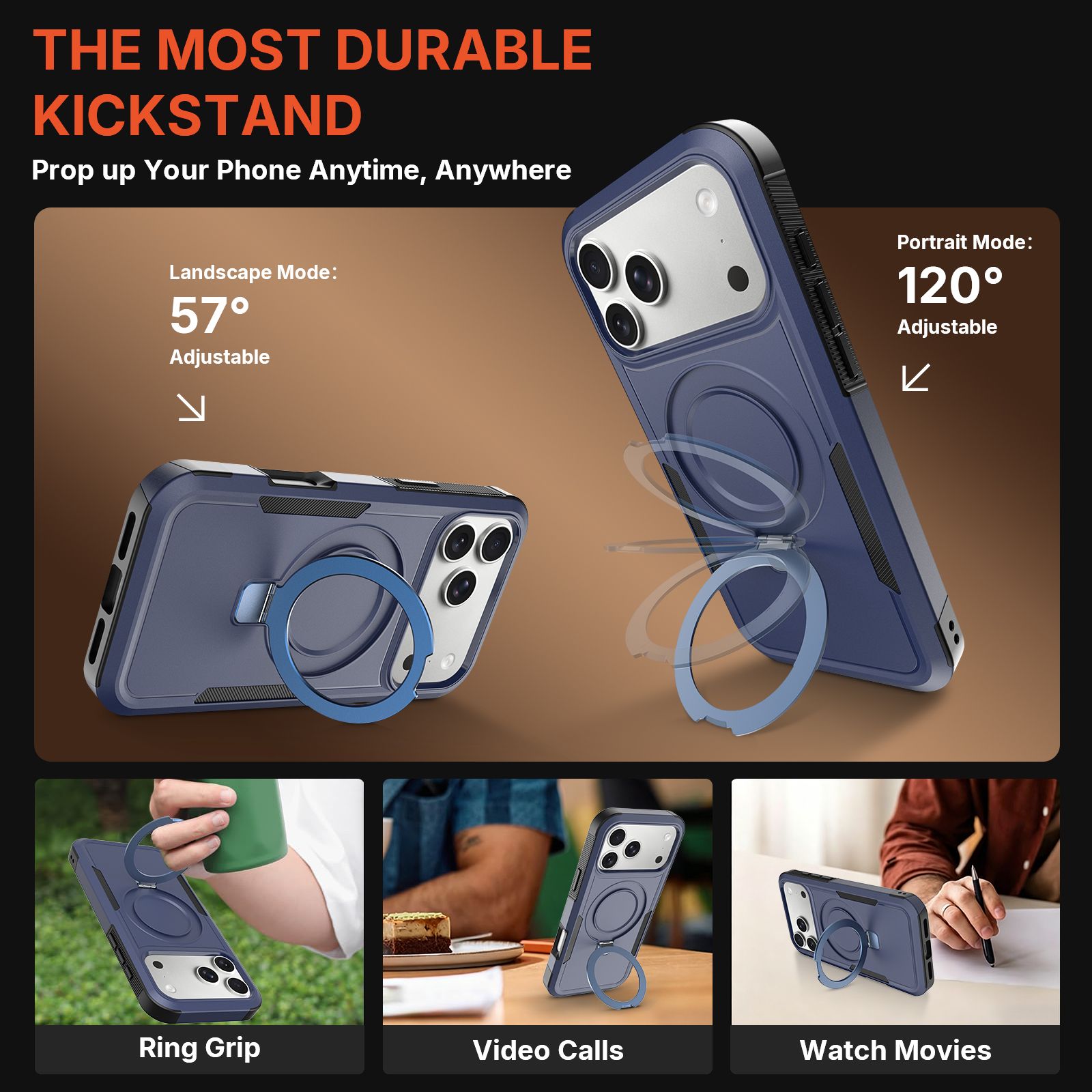 Apex Grip Dual Layer Rugged Case with Ring Kickstand — 231