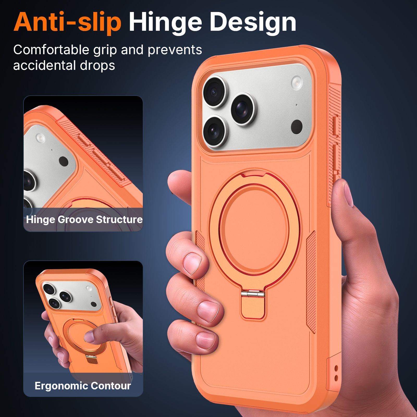 Apex Grip Dual Layer Rugged Case with Ring Kickstand — 270