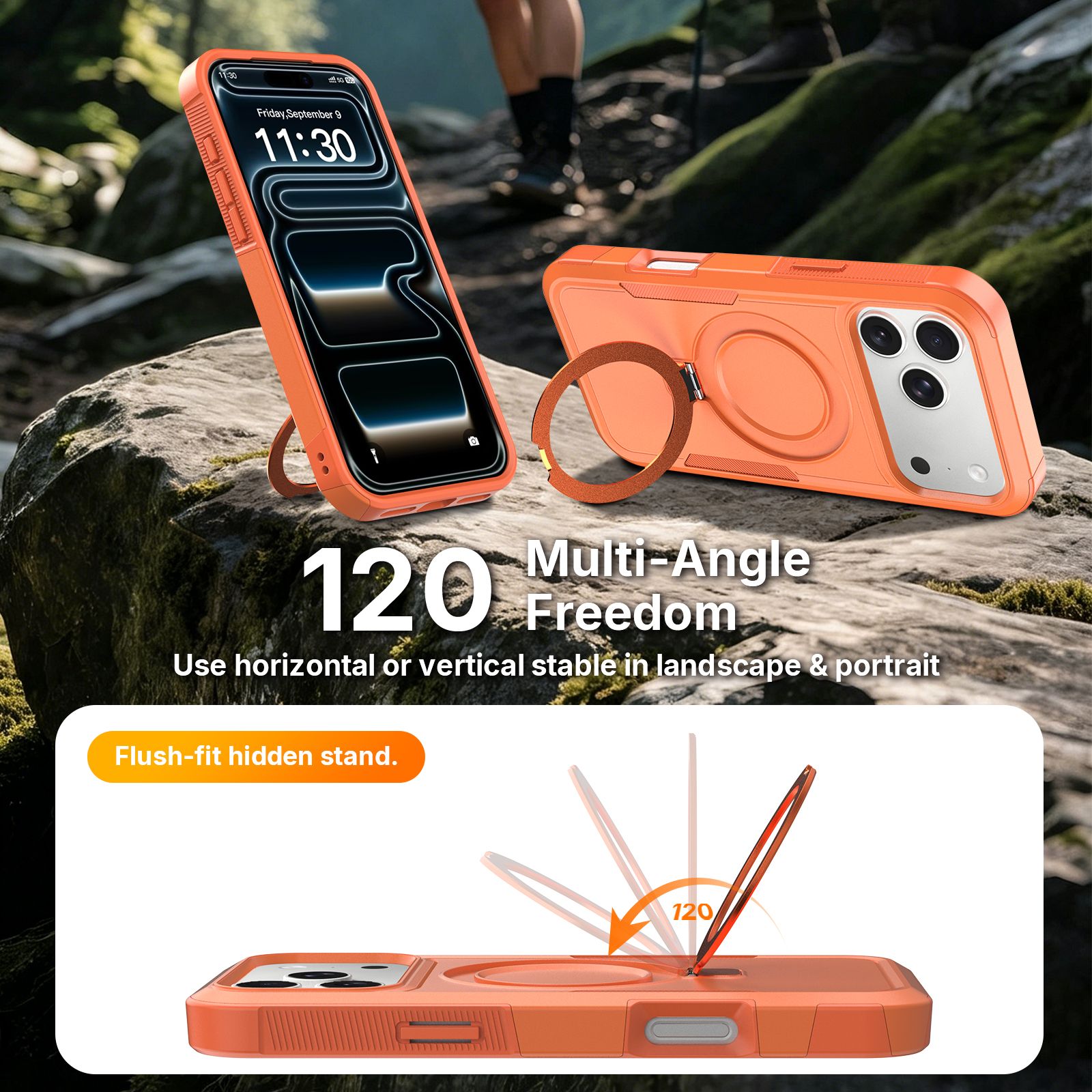 Apex Grip Dual Layer Rugged Case with Ring Kickstand — 271