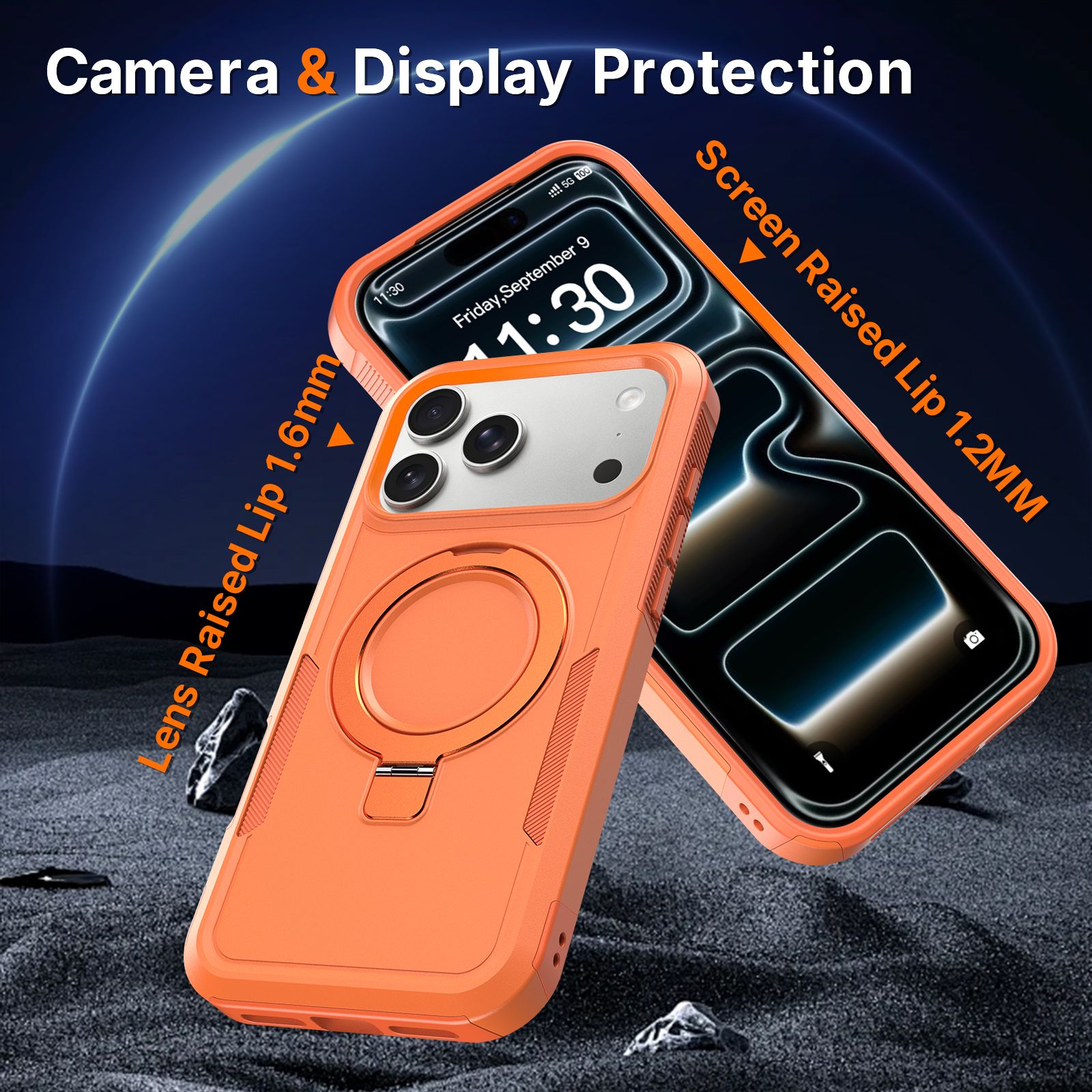 Apex Grip Dual Layer Rugged Case with Ring Kickstand — 275