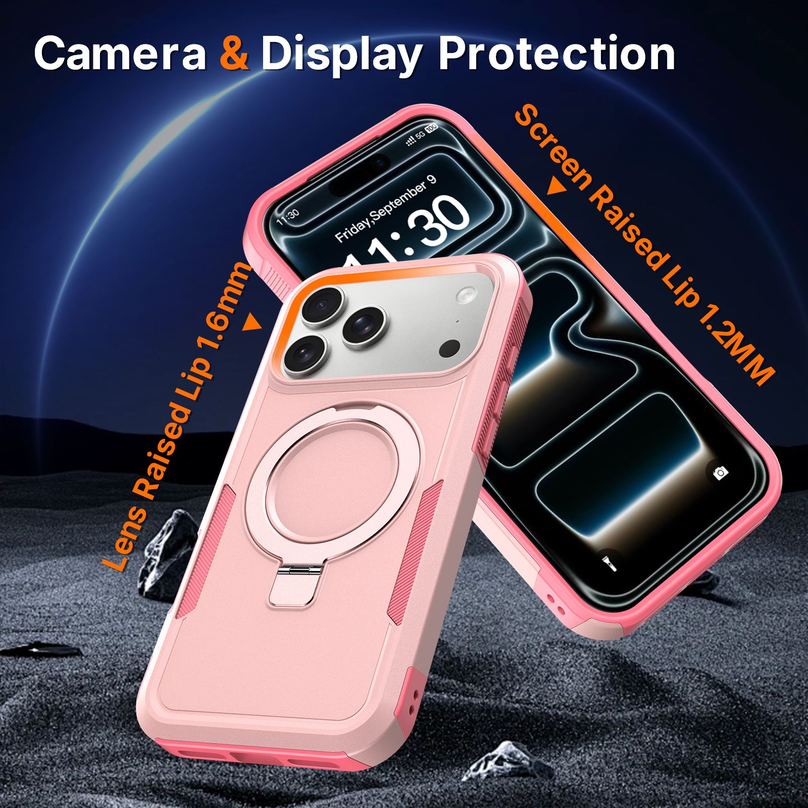 Apex Grip Dual Layer Rugged Case with Ring Kickstand — 268