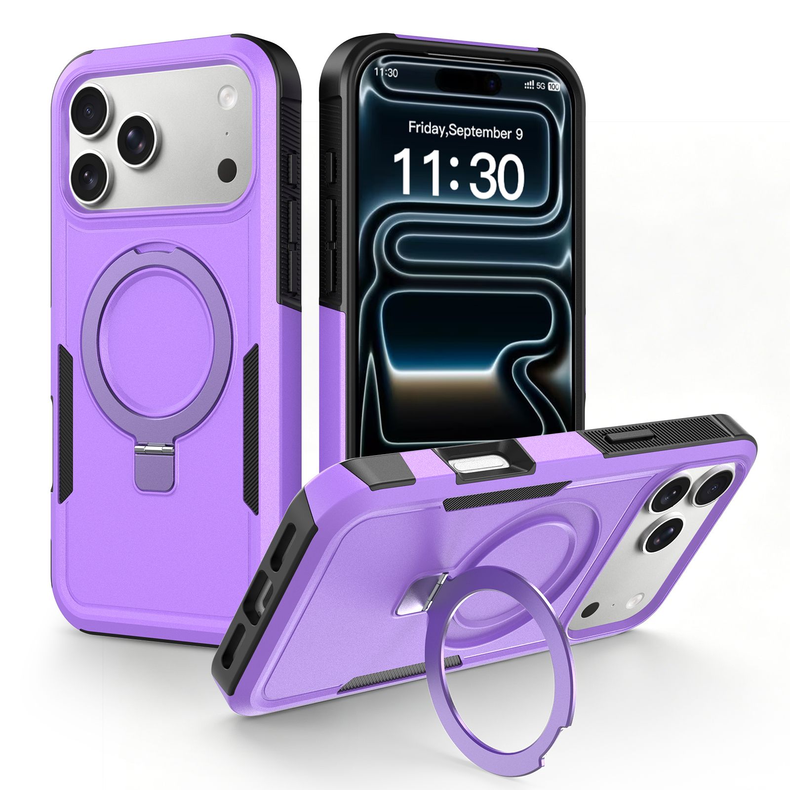 Apex Grip Dual Layer Rugged Case with Ring Kickstand — 234