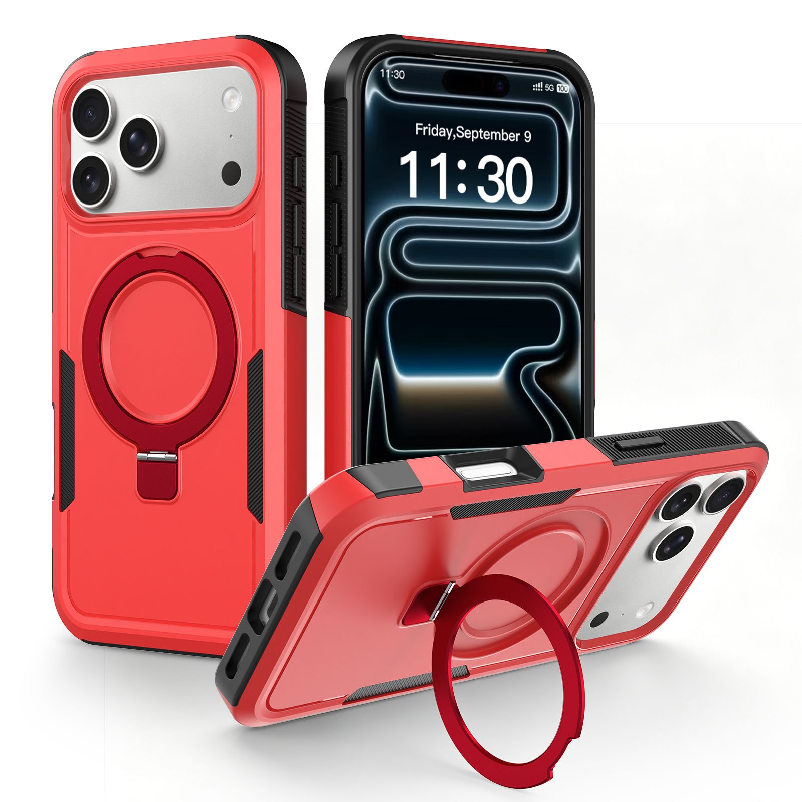 Apex Grip Dual Layer Rugged Case with Ring Kickstand — 241