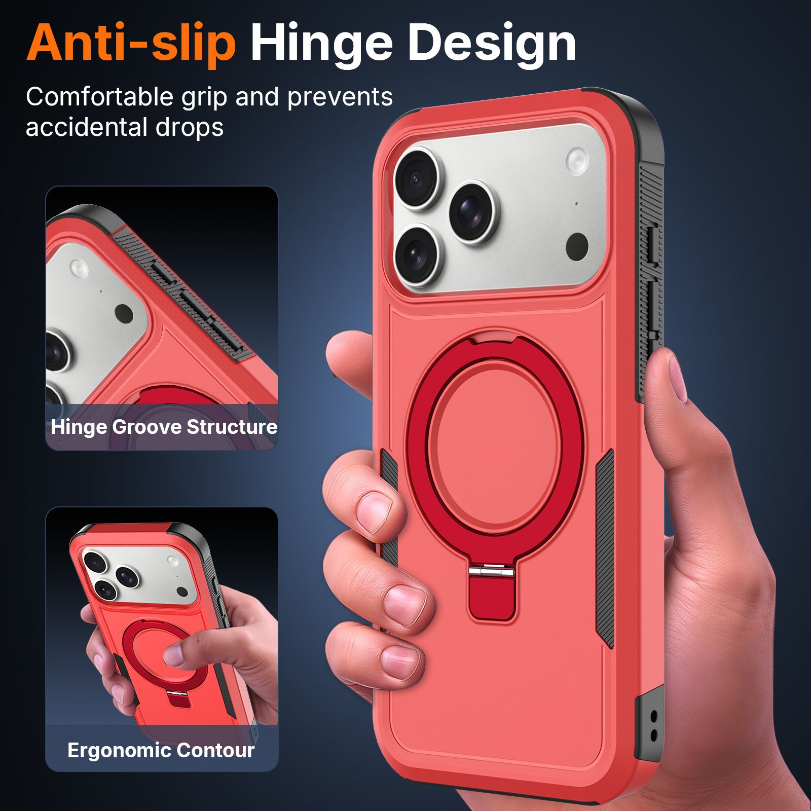 Apex Grip Dual Layer Rugged Case with Ring Kickstand — 242