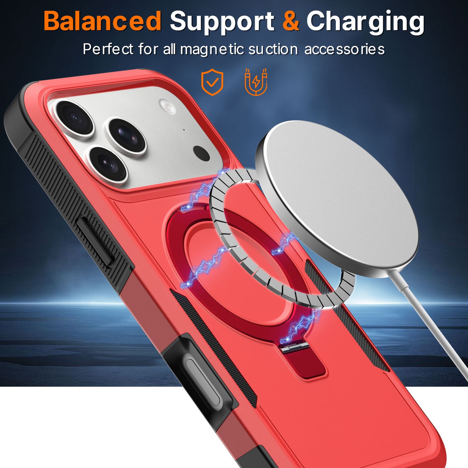 Apex Grip Dual Layer Rugged Case with Ring Kickstand — 246
