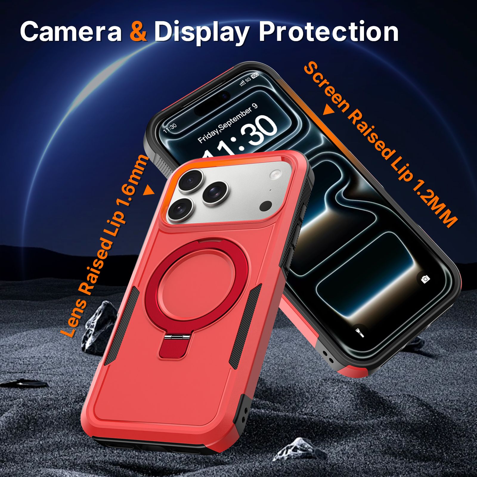 Apex Grip Dual Layer Rugged Case with Ring Kickstand — 247