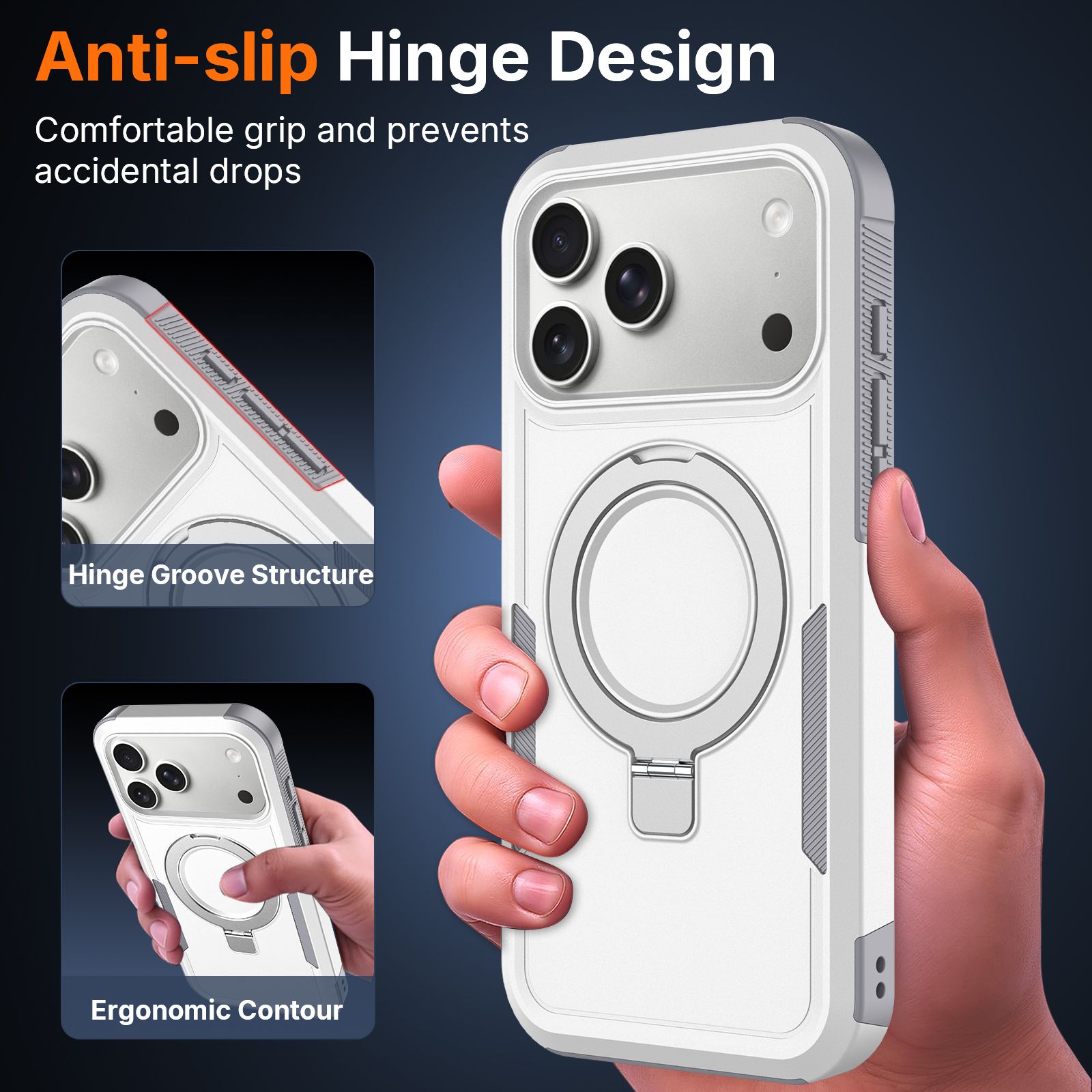 Apex Grip Dual Layer Rugged Case with Ring Kickstand — 221