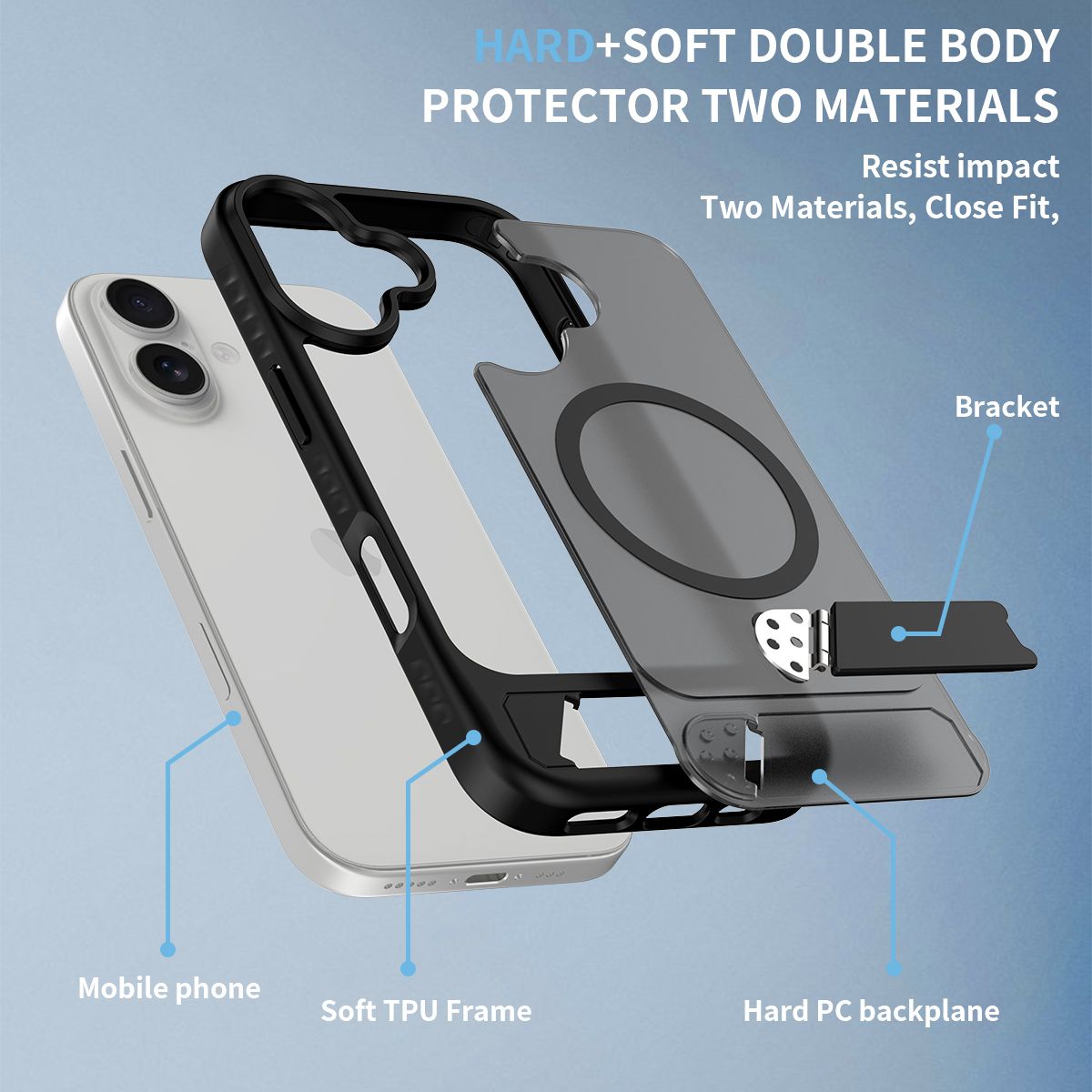 Tilt 45° Frosted Magnetic Stand Case — 13