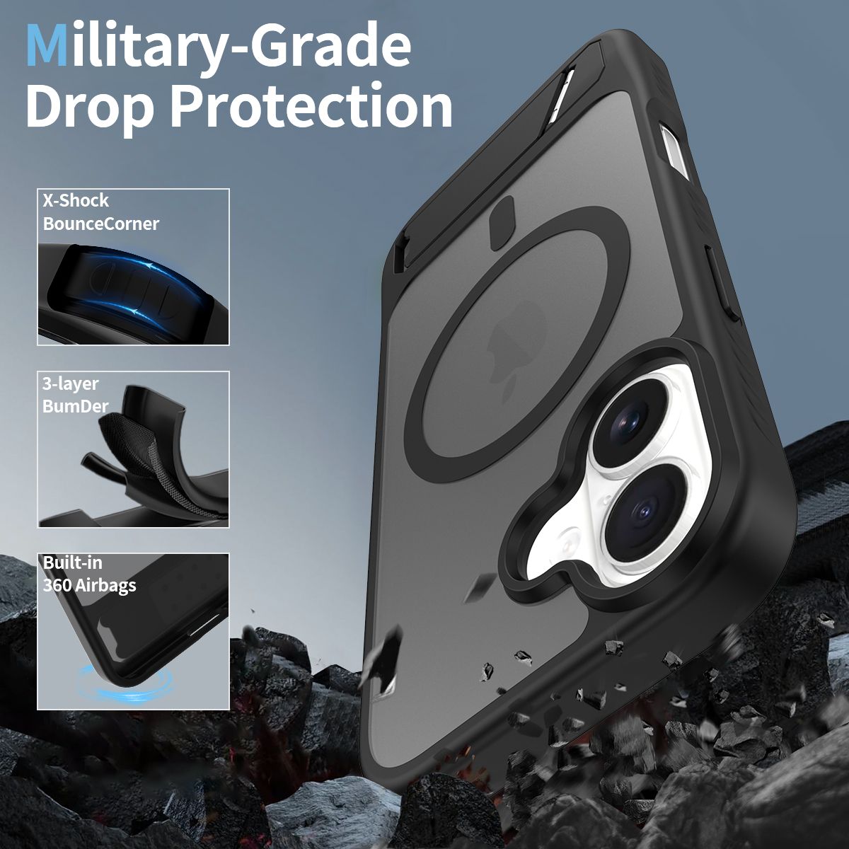 Tilt 45° Frosted Magnetic Stand Case — 5