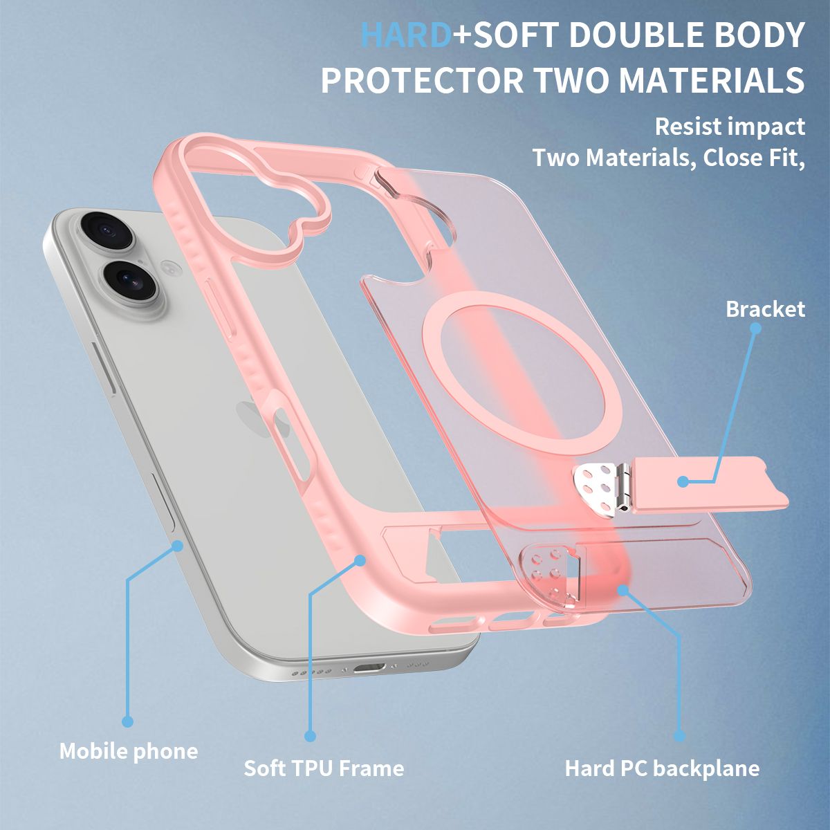 Tilt 45° Frosted Magnetic Stand Case — 20
