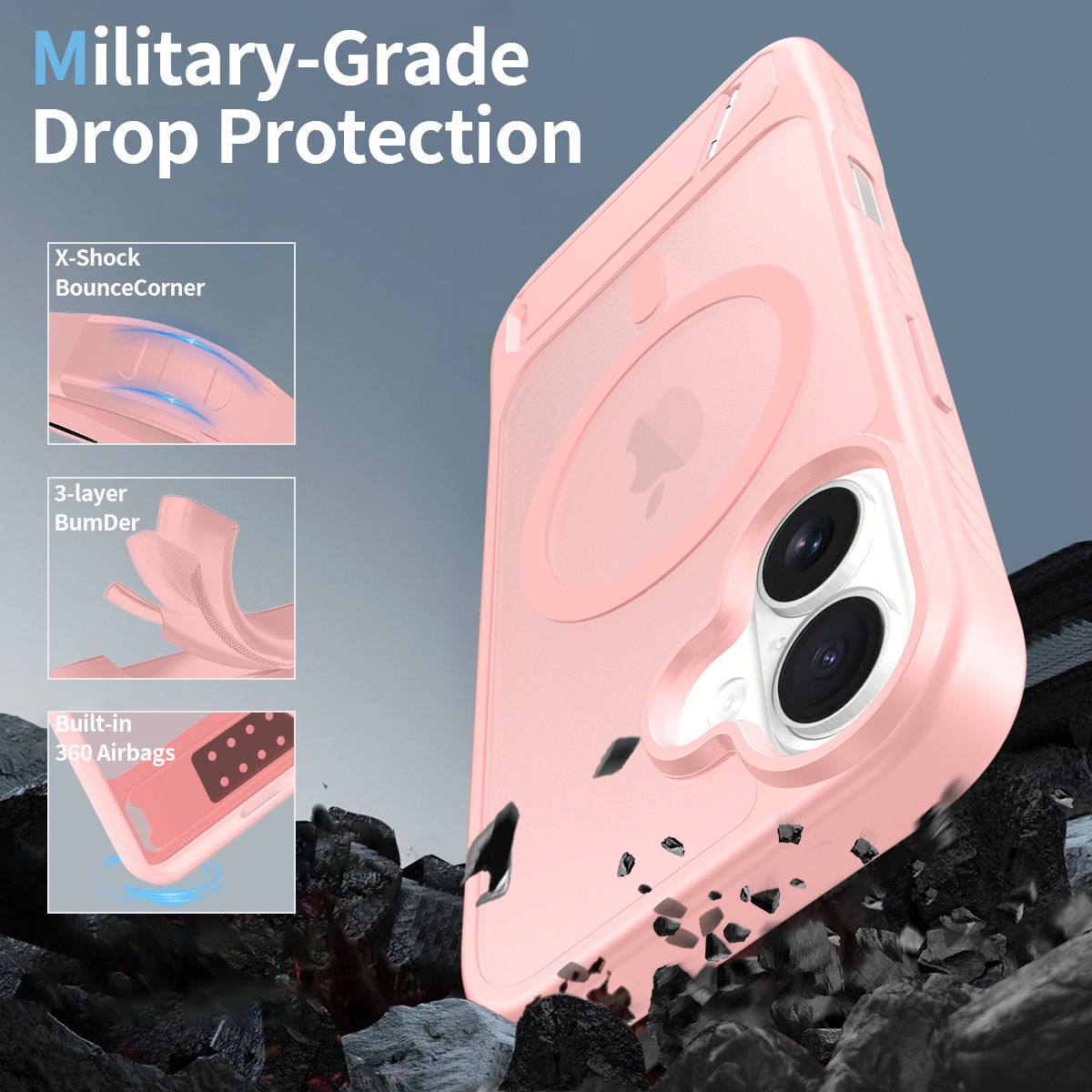 Tilt 45° Frosted Magnetic Stand Case — 21
