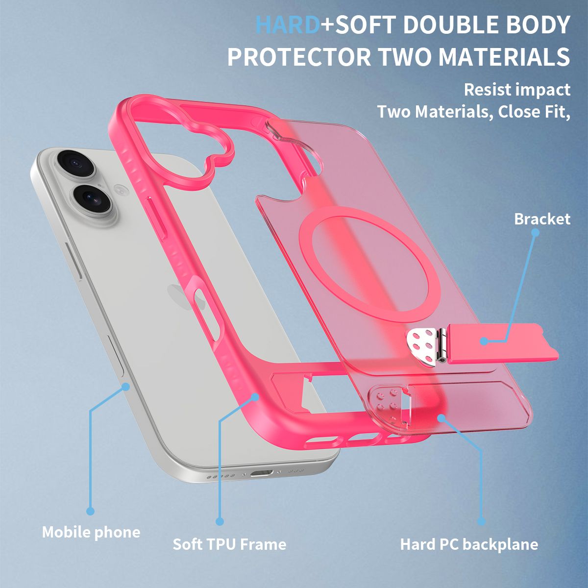 Tilt 45° Frosted Magnetic Stand Case — 27