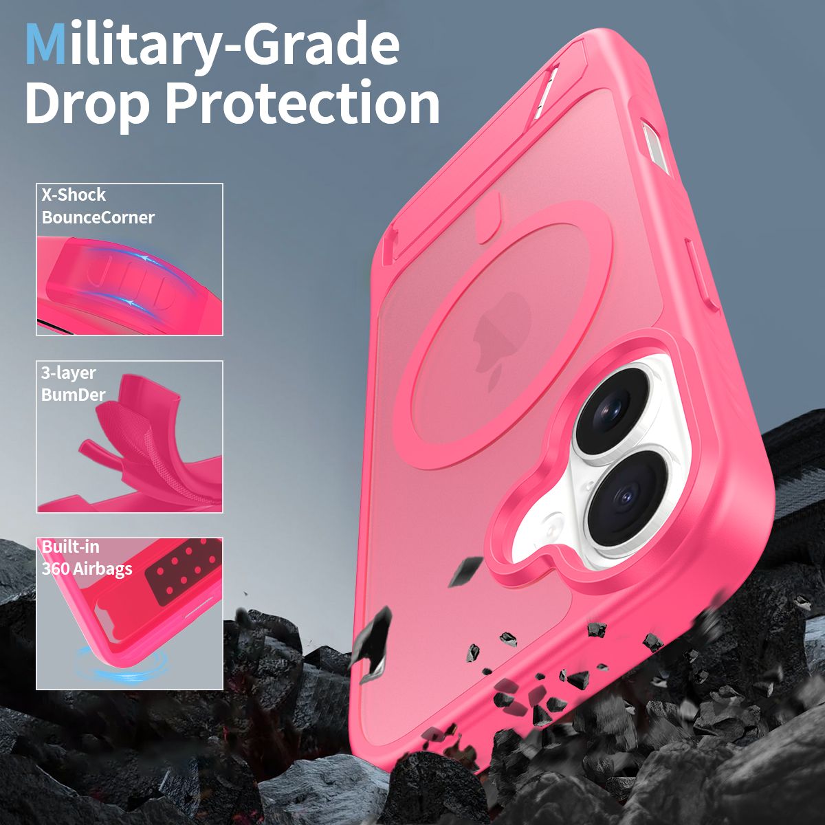 Tilt 45° Frosted Magnetic Stand Case — 28