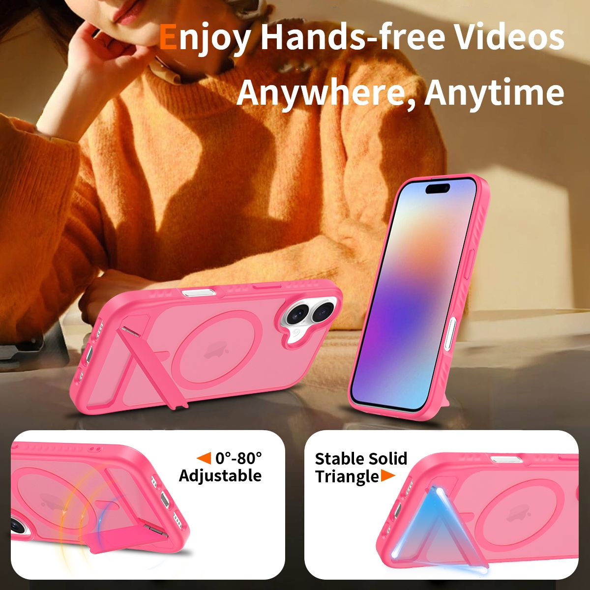 Tilt 45° Frosted Magnetic Stand Case — 30