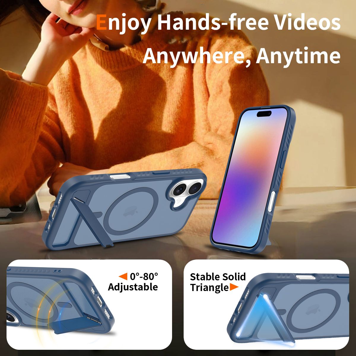 Tilt 45° Frosted Magnetic Stand Case — 37