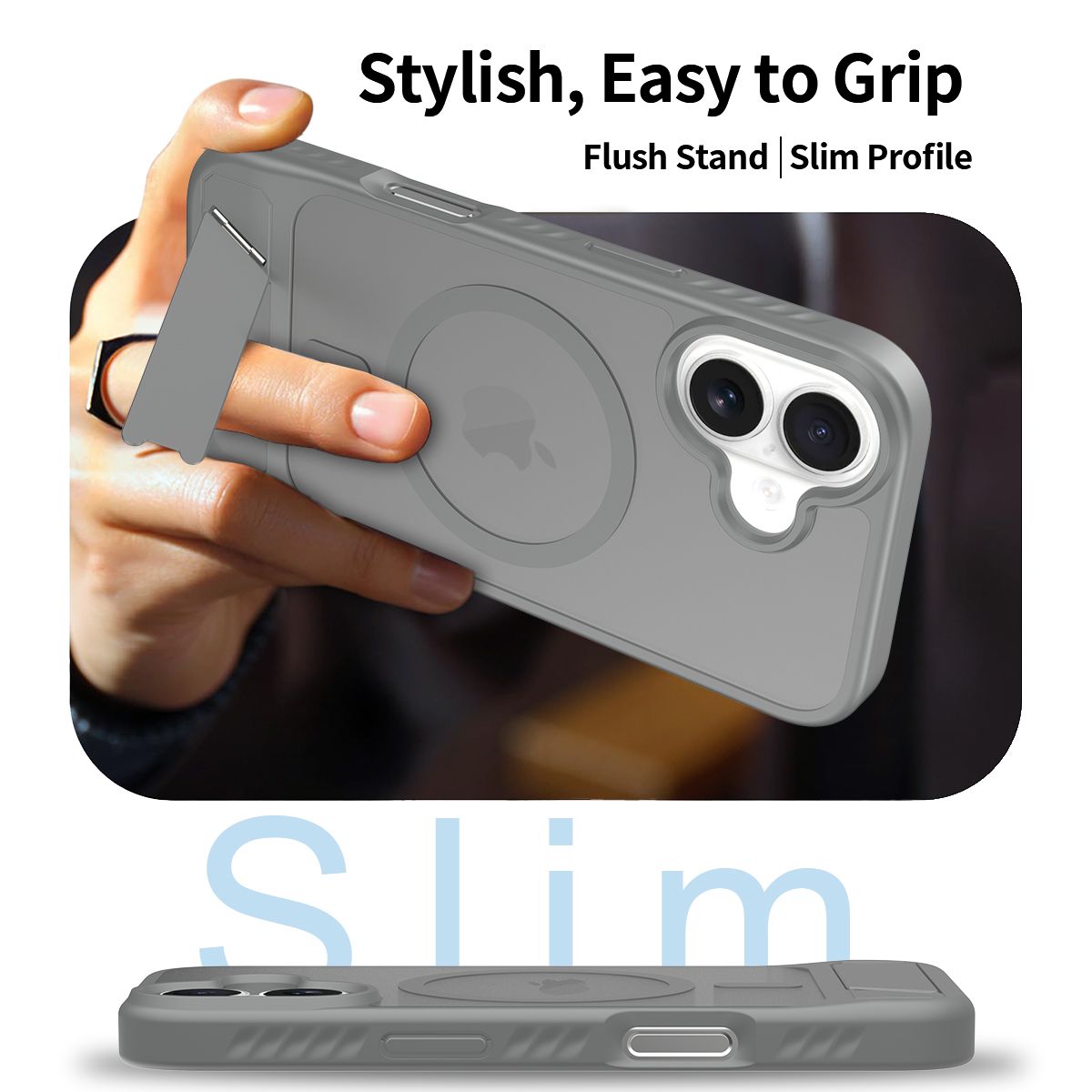 Tilt 45° Frosted Magnetic Stand Case — 62