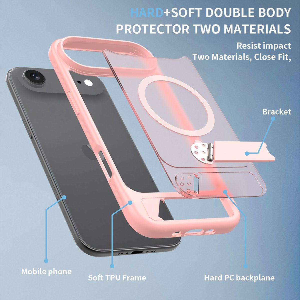 Tilt 45° Frosted Magnetic Stand Case — 78