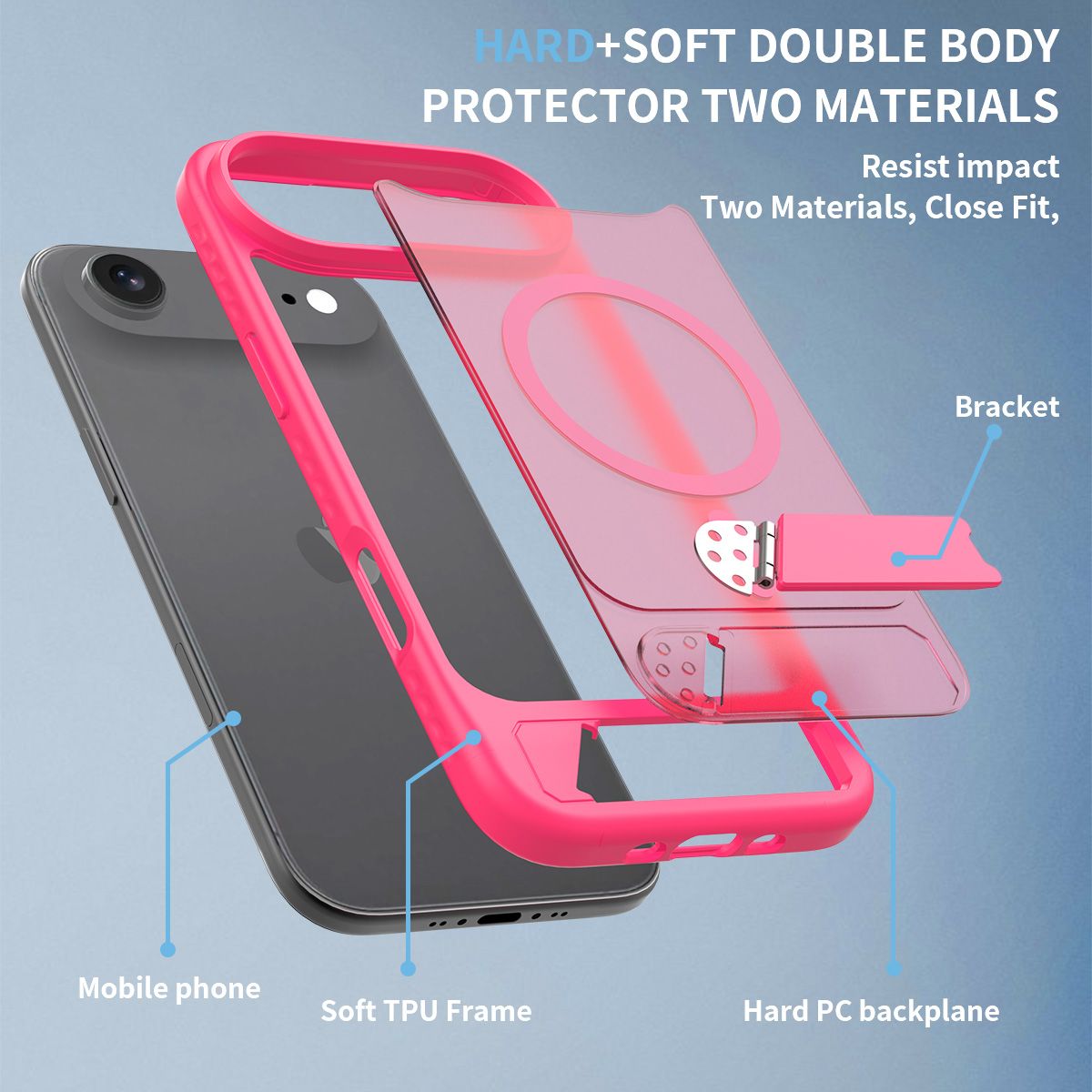 Tilt 45° Frosted Magnetic Stand Case — 85