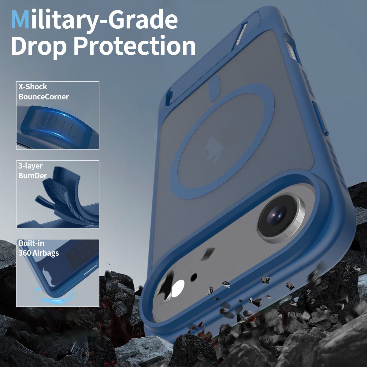 Tilt 45° Frosted Magnetic Stand Case — 93