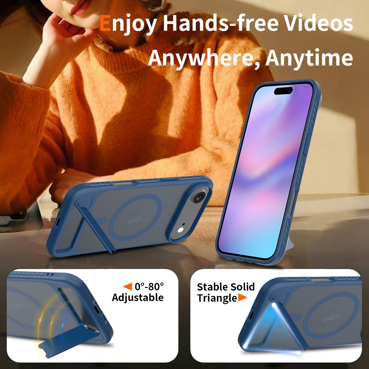 Tilt 45° Frosted Magnetic Stand Case — 95