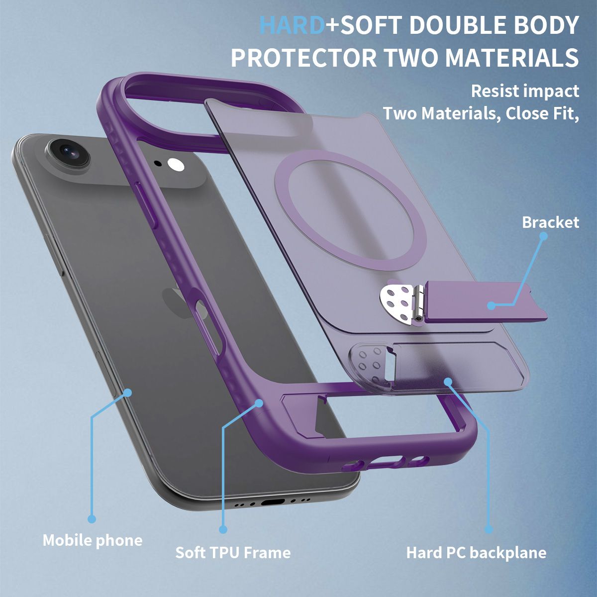 Tilt 45° Frosted Magnetic Stand Case — 99