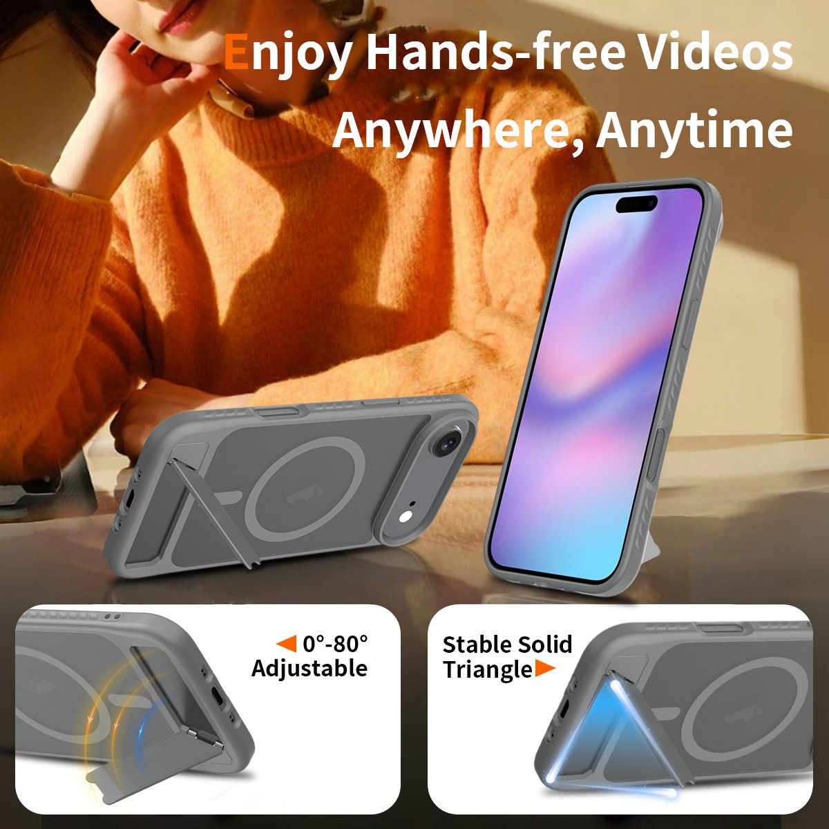 Tilt 45° Frosted Magnetic Stand Case — 109