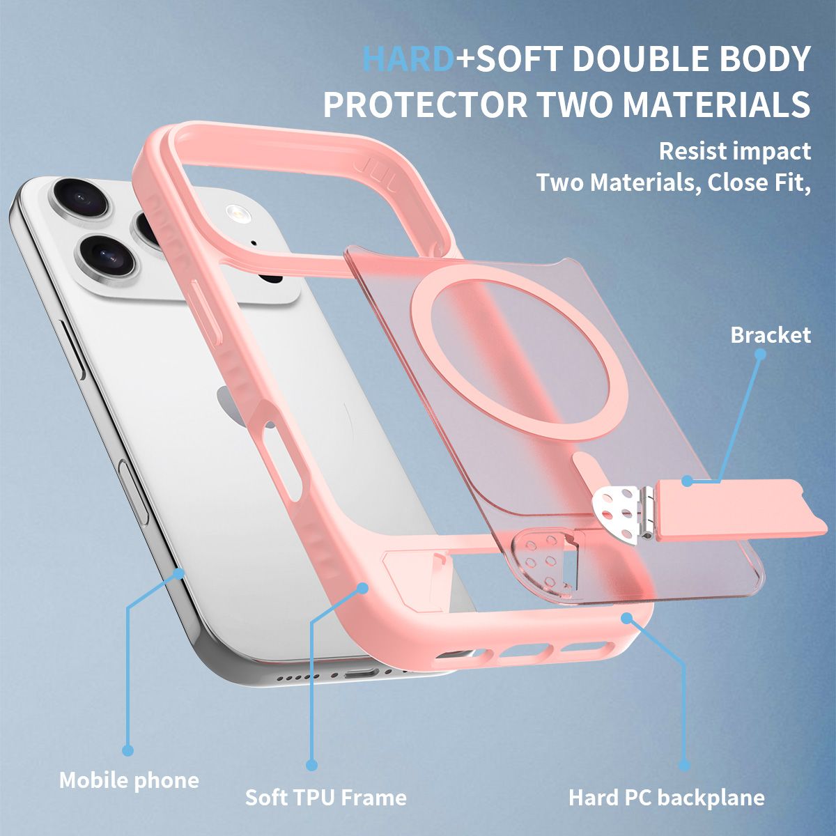 Tilt 45° Frosted Magnetic Stand Case — 121