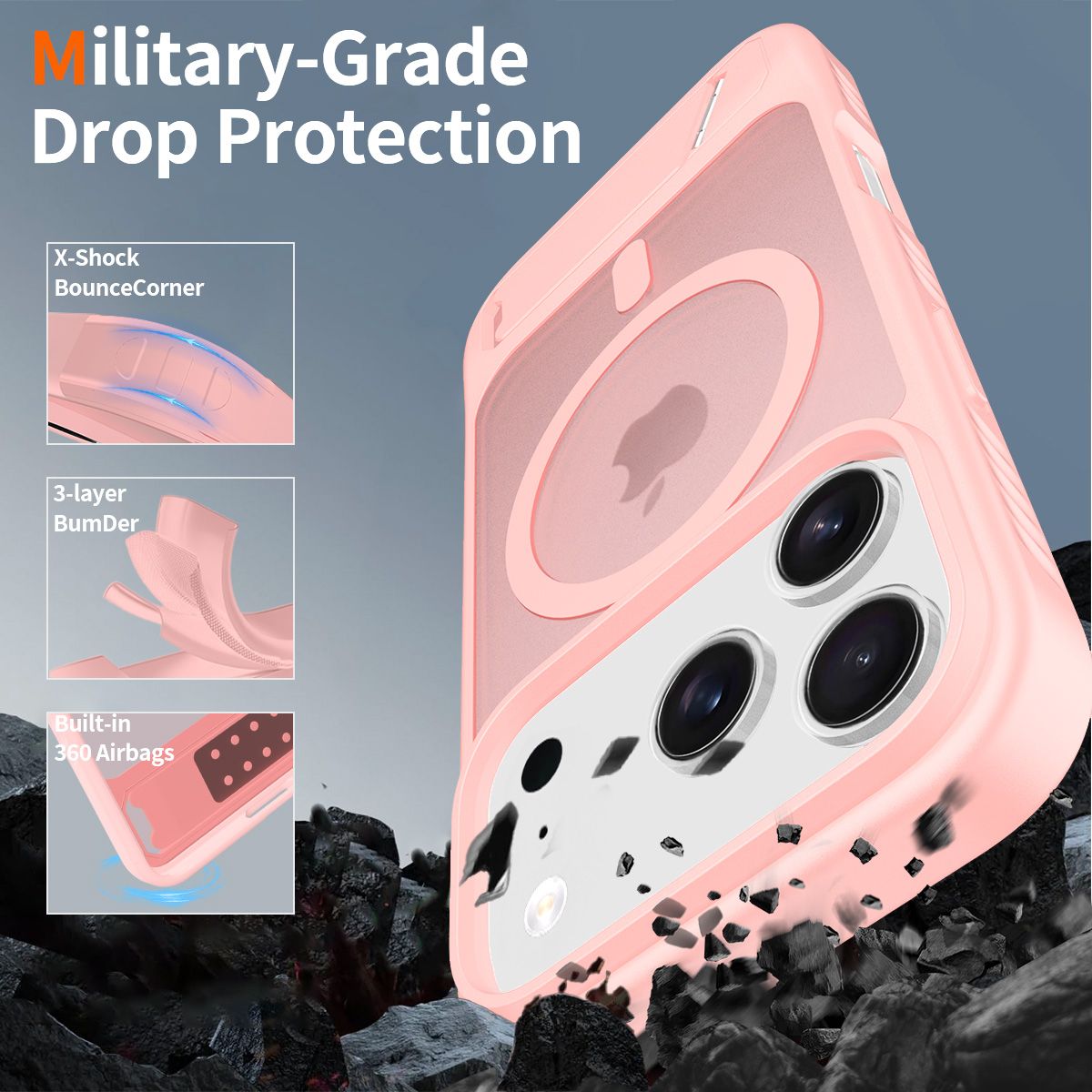 Tilt 45° Frosted Magnetic Stand Case — 122