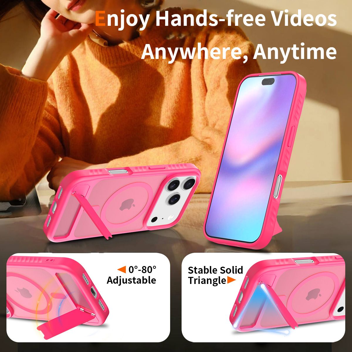 Tilt 45° Frosted Magnetic Stand Case — 131