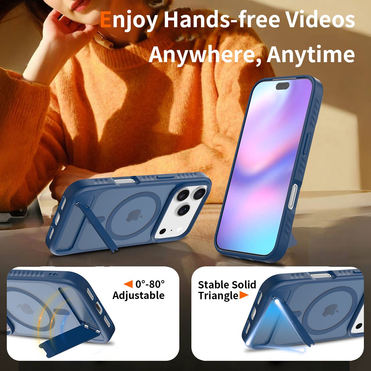 Tilt 45° Frosted Magnetic Stand Case — 138