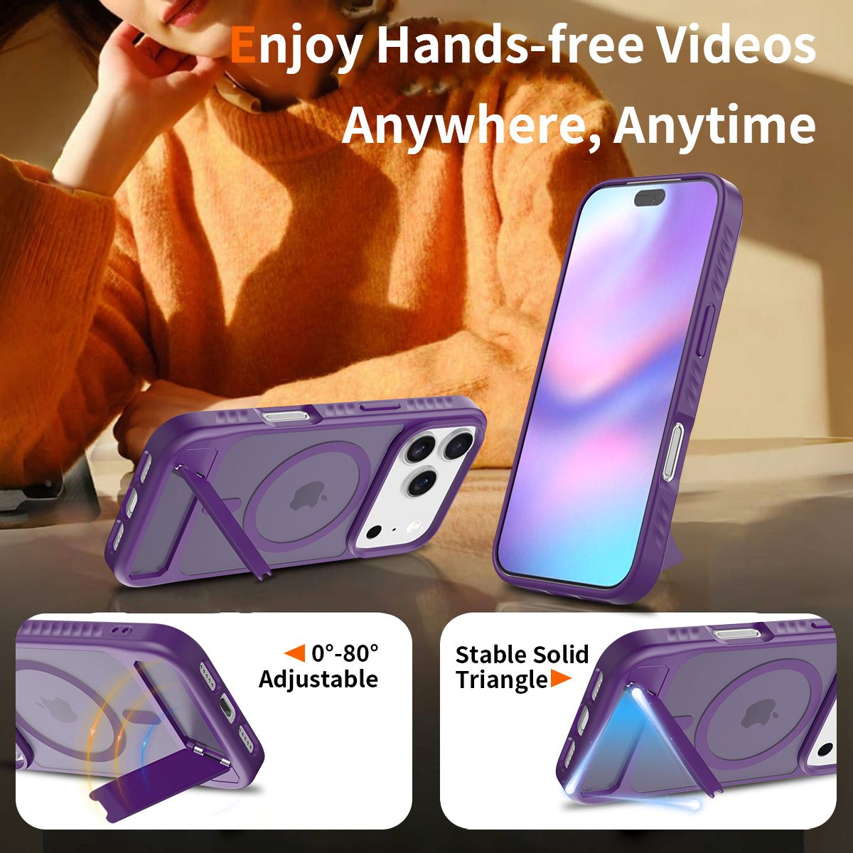 Tilt 45° Frosted Magnetic Stand Case — 145
