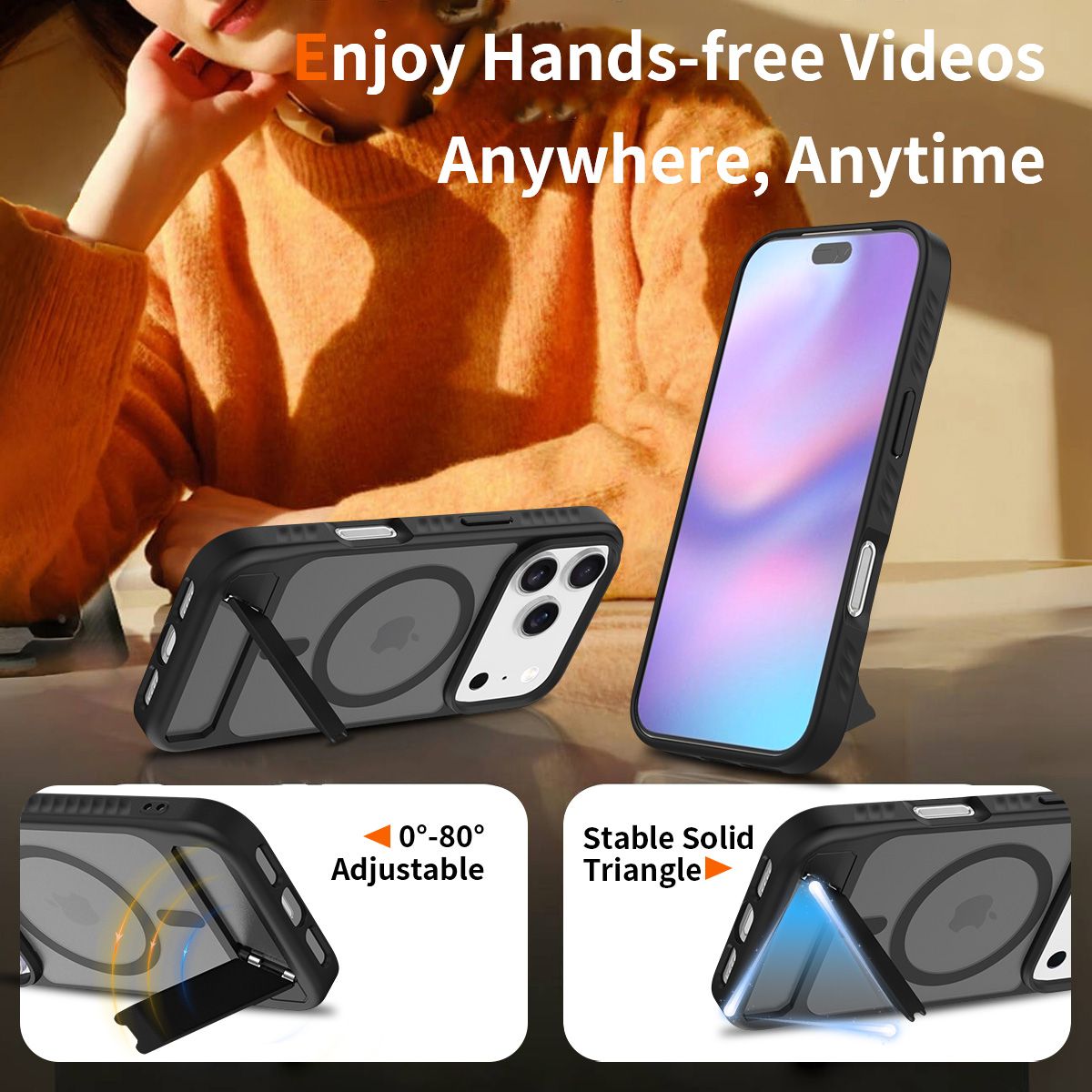Tilt 45° Frosted Magnetic Stand Case — 153