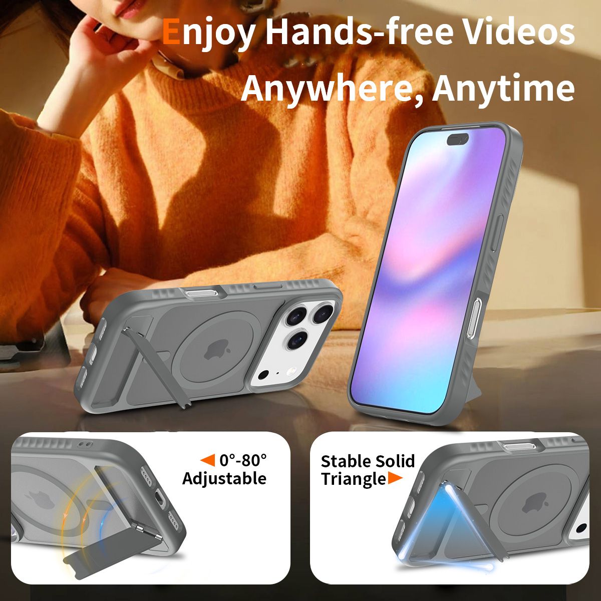 Tilt 45° Frosted Magnetic Stand Case — 152