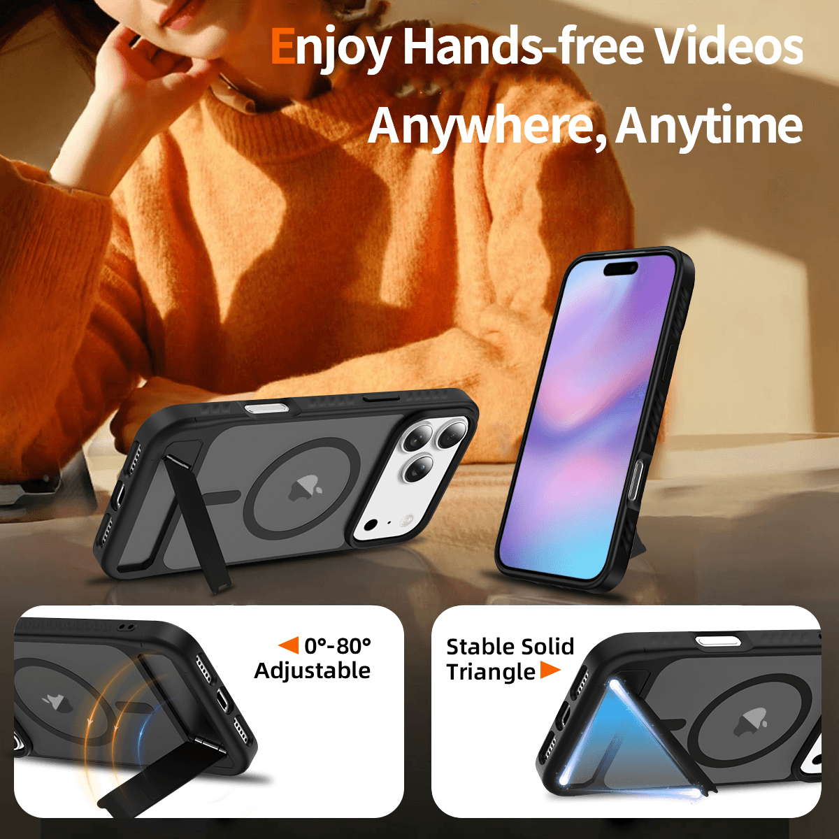 Tilt 45° Frosted Magnetic Stand Case — 160