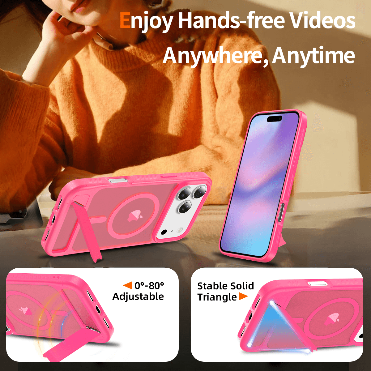 Tilt 45° Frosted Magnetic Stand Case — 176