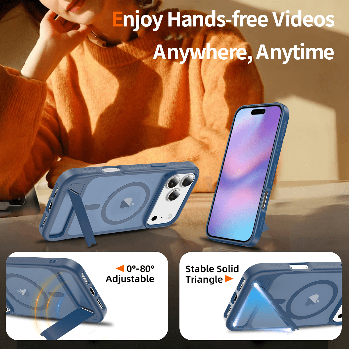Tilt 45° Frosted Magnetic Stand Case — 183