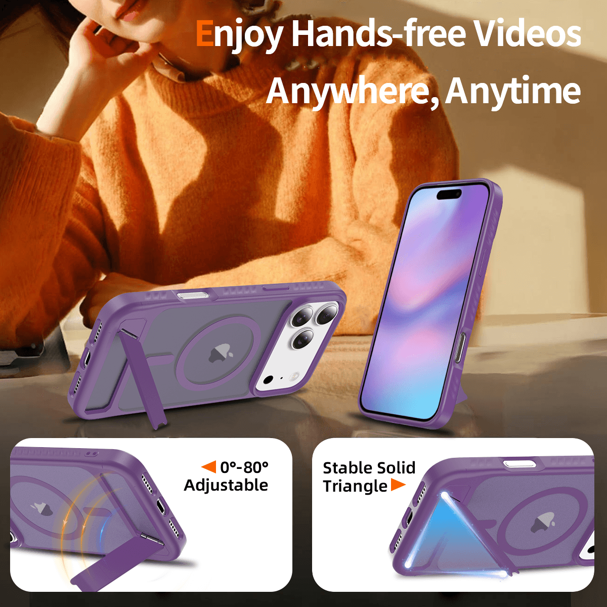 Tilt 45° Frosted Magnetic Stand Case — 190