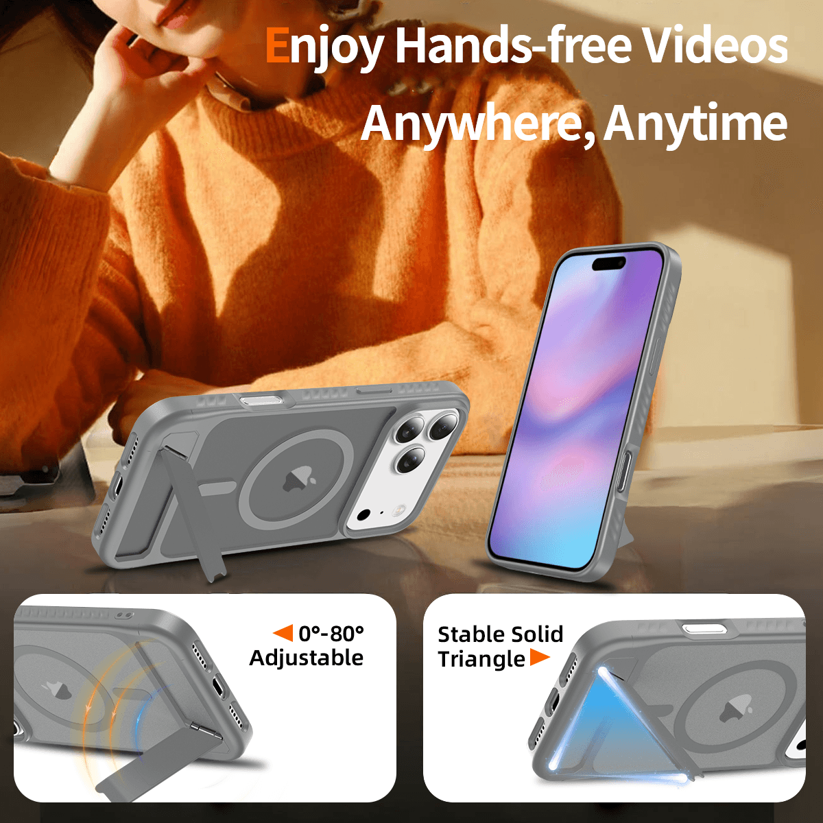 Tilt 45° Frosted Magnetic Stand Case — 197